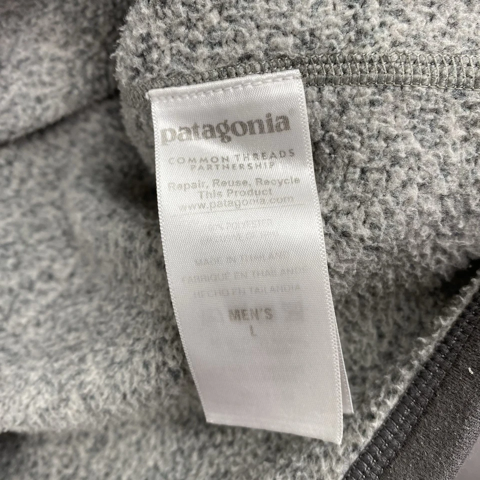 Suéter Patagonia Para Hombres Grande Gris Mejor Suéter 1/4 Cremallera Pullover Bolsillo Polar Foto 4 de 4