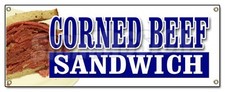 CORNED BEEF SANDWICH BANNER SIGN beef meat corn deli restaurant