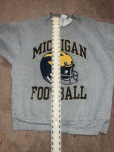 Vintage Michigan Wolverines Sweatshirt XL Football Crew Fruit Loom 90s 80s Y2K - Picture 6 of 8