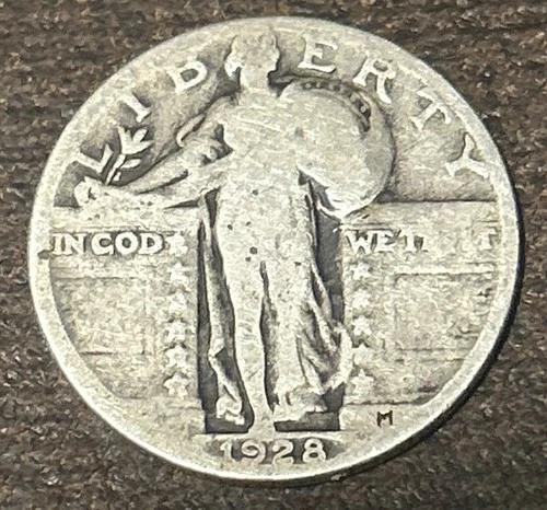 90% Silver Standing Liberty Quarter 1928-P