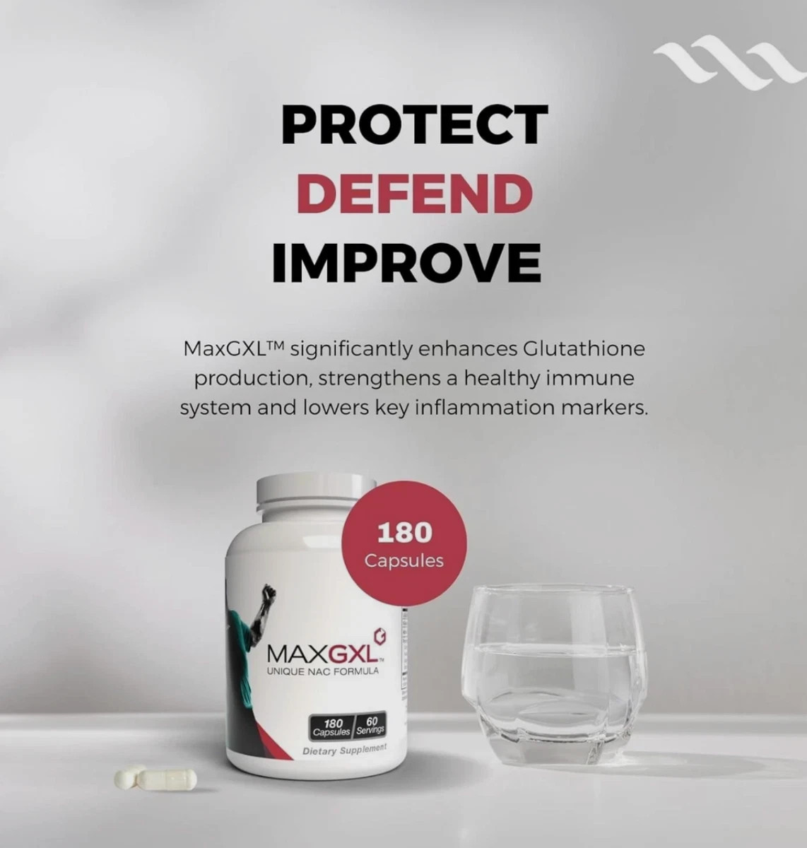 max gxl glutathione accelerator Max International Max GXL Unique NAC Formula 180 Vegetable Capsules, 60 Servings