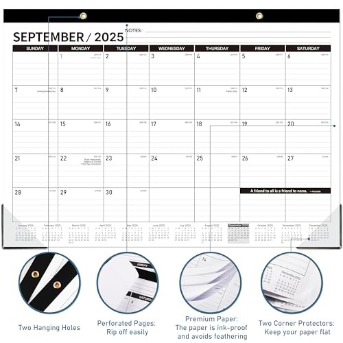 2025-2026 Desk Calendar - Large Desk Calendar 2025-2026, JUL 2025 - DEC 2026, - Picture 4 of 8
