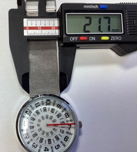 Paidu Turntable Dial Watch Silver Black and White Mesh Band New Battery - Picture 7 of 8