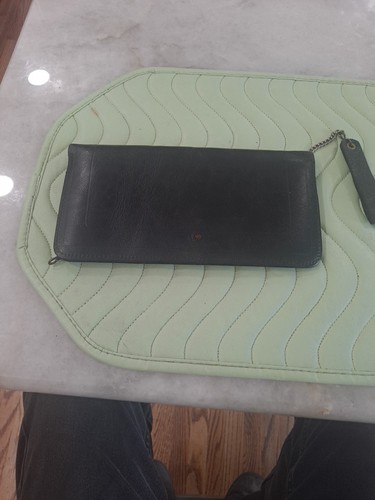Leather Biker 8" BILLFOLD/WALLET w/ Chain, BLACK EMBOSSED - Picture 6 of 16