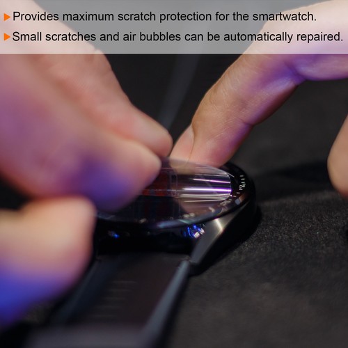 5szt 44mm Miękkie PET Anti-Fingerprint Przezroczyste okrągłe okulary ochronne na wyświetlacz zegarka - Zdjęcie 7 z 7