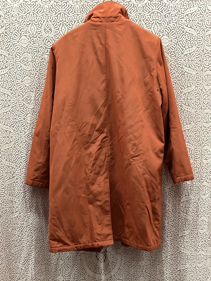 Impermeable Esprit Outerwear para mujer naranja liso forrado de lana hasta la rodilla Foto 2 de 4