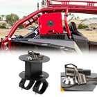 Off-road UTV ATV Metal Fuel Can Gas Backup Tank bracket+Lock Key1.7"-2" Roll Bar
