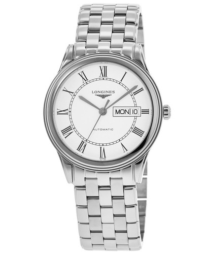 Nuovo Orologio da Uomo Longines Ammiraglia Automatico Quadrante Bianco Acciaio L4.899.4.21.6 - Foto 1 di 4