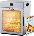 12 Stainless Steel Trays, 1200W Fruit Dehydrator, 24H Timer and 190°F Temperatur