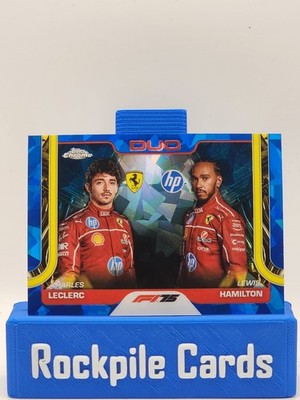 2025 Topps Chrome Sapphire Edition F1 - F1 Duos L. Hamilton, C. Leclerc #165