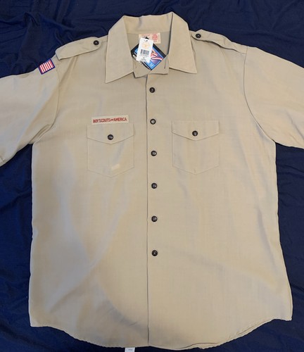 Poly Wolle Pfadfinder BSA UNIFORM HEMD HERREN 2XL Scouting America SS neu mit Etikett - Bild 1 von 2