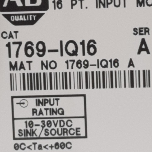 Allen Bradley 1769-IQ16 Ser A Input Module CompactLogix, 16 input, F/W Rev 3.1 - Picture 2 of 8