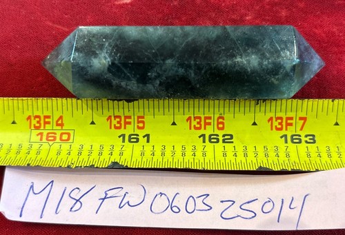 Bacchetta Fluorite Arcobaleno Doppia Terminazione 86 Grammi 3 1/2" - Foto 2 di 6