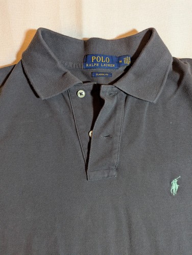 Polo Ralph Lauren Hemd Herren Medium Polo Classic Fit Pony Logo Schwarz 100% Baumwolle - Bild 4 von 10