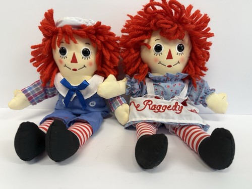 2er Set - 12 Zoll Raggedy Ann & Andy Plüschpuppen handgefertigt von Aurora - Bild 2 von 4