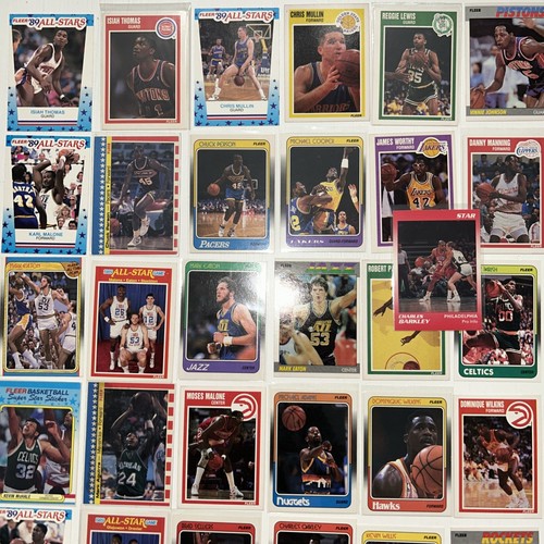 51- 1987-90 Fleer STARS Rookie HOF STICKERS RC Lot No Dups NBA w 90 STAR BARKLEY - Picture 19 of 24