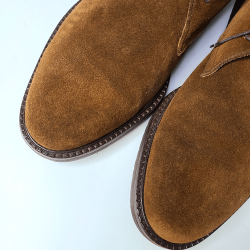 Salvatore Ferragamo Herren Stiefel 12 Hergestellt in Italien Gummi Wildleder Chukka - Lesen - Bild 8 von 9