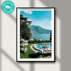 Pool Summer in Lake Como Italy Print, Vintage Fine Art Photography
