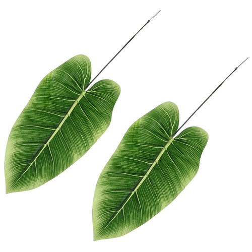2 Piezas Hojas Artificiales Verdes para Hogar Cocina Fiesta Decoraciones Artesanías - Imagen 8 de 11