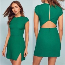 NEW w/Tags $198:  Reformation Lena Mini Dress in Serpentine Sz: 6 FLAW READ