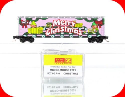 Z Scale ***MERRY CHRISTMAS*** Micro Mouse Box Car 2021 --- Micro Trains 50700710 - Picture 1 of 5