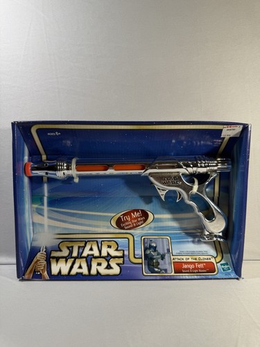 Jango Fett Sound & Light Blaster 2002 Star Wars AOTC NUEVO SELLADO *FUNCIONA*