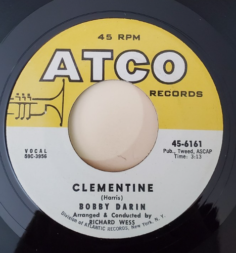 Bobby Darin  CLEMENTINE / TALL STORY (ROCK N ROLL 45/PS) #6161 PLAYS VG+ TO VG++ - Picture 3 of 6