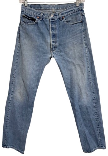 Jeans vintage Levis 501xx para hombre etiquetados 36 x 34 reales 32 x 29 años 80 botón Fly Dist - Imagen 4 de 14