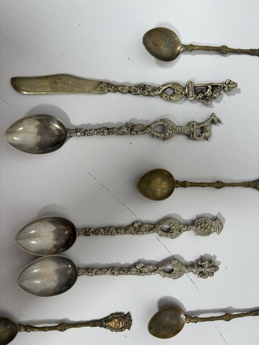 Set 14 Vintage MONTAGNANI Italien Stil Messing verschiedene Löffel, Gabel & Messer - Bild 10 von 10