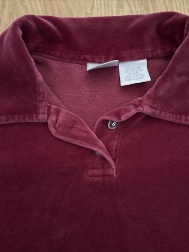 Vintage Blair Red Velvet Velour Turtleneck Long Sleeve - Picture 5 of 6