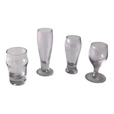 Set Of 4 Craft Beer Pub Shot Glasses Barware Classic Pint Shapes 1-2 oz
