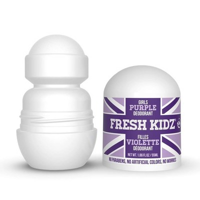 Fresh Kidz Girls Purple Deodorant Roll-On Kids Gentle Formula 55ml