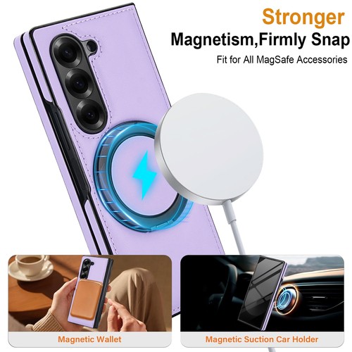 Funda Magnética con Soporte Antigolpes con Protector de Pantalla para Samsung Z Fold 7 6 5 4 - Imagen 47 de 64