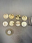 8 1953D FRANKLIN HALF CH. BRILLIANT UNC. 90% SILVER BU 8 COINS