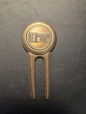Vintage PGA Golf Tour Partners Club Brass Divot Tool And Ball Marker Round 