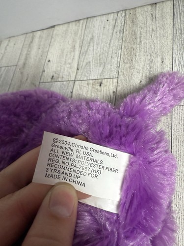 De colección 2004 Sensor Silbato Mono Púrpura Peluche Gorila Coqueteo - Probado Funciona - Imagen 6 de 7