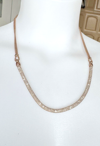 Collar italiano cadena plata 925 chapado en oro rojo malla diseño 50 cm máximo! - Imagen 9 de 20