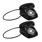  2 Pcs Miniature Meuble Maison De Poupée Téléphone Rétro Miniatures La Meubles