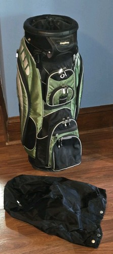 BagBoy Revolver XL Golf Bag Cart Bag feat 7-Way Spinning Divider - GREEN / BLACK