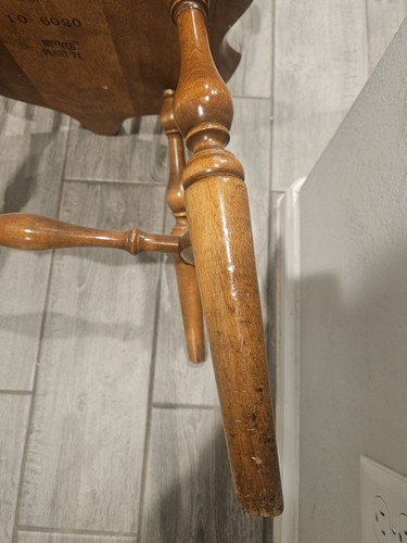 ETHAN ALLEN Heirloom Nutmeg Maple Fiddleback Windsor Dining Side Chair 10-6020 - Picture 9 of 11