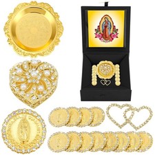 Wedding Arras Coins Set Arras Para Boda Catolica Decoracion Heart Shaped Box 13