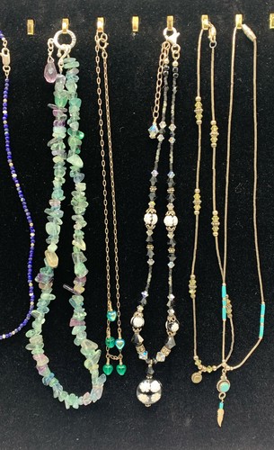 10 collares de plata de ley, piedras preciosas y cuentas - Imagen 3 de 4