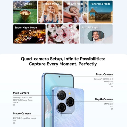 Blackview SHARK 9, 8 GB+256 GB, 6,67 pulgadas Android 14 Unisoc T820 octa núcleo, red - Imagen 5 de 26