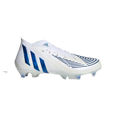 ADIDAS PREDATOR EDGE.1 LOW FG CLEATS  WHITE/BLUE MENS SIZE 11.5 ONLY HO2931