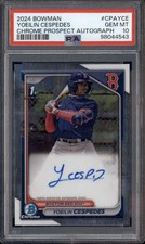 2024 Bowman Chrome Prospect Autographs #CPAYCE Yoeilin Cespedes RC Auto PSA 10