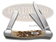 Case xx Knives Medium Stockman Jigged Amber Bone CS Steel Pocket Knife 00039