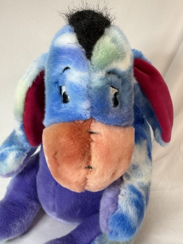 Disney Store Ice Cream Eeyore Plush Stuffed Animal Tie Dye Blue Purple 14 inch - Picture 2 of 10