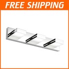 Modern Chrome LED Bathroom Vanity Light - Dimmable 3-Light