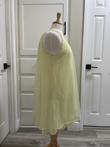 Camisón vintage años 60 70 Sears bebé muñeca sin mangas talla grande amarillo - Imagen 11 de 19