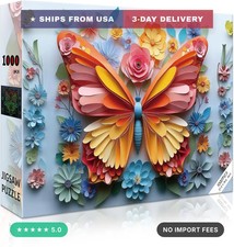 1000 Piece Puzzle for Adults Butterfly Noctilucous Jigsaw Puzzles - Challenging